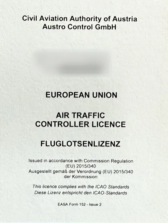 Air traffic controller licence, EASA Form 152
