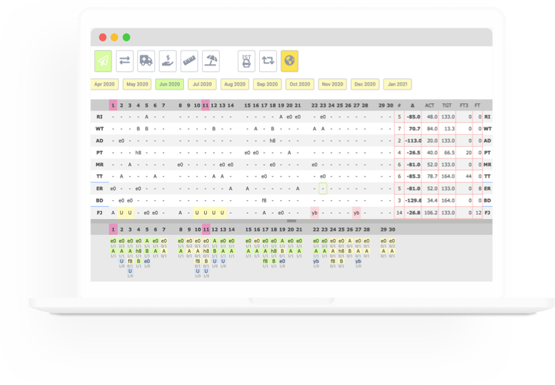 Dienstplan Notebook